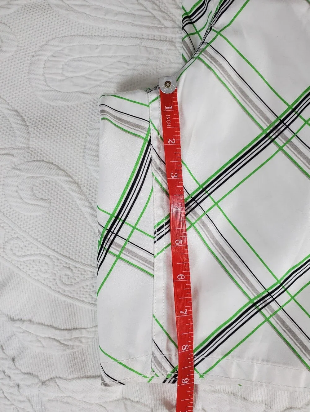 Op Plaid Splice Swim Shorts Size XL (40-42)